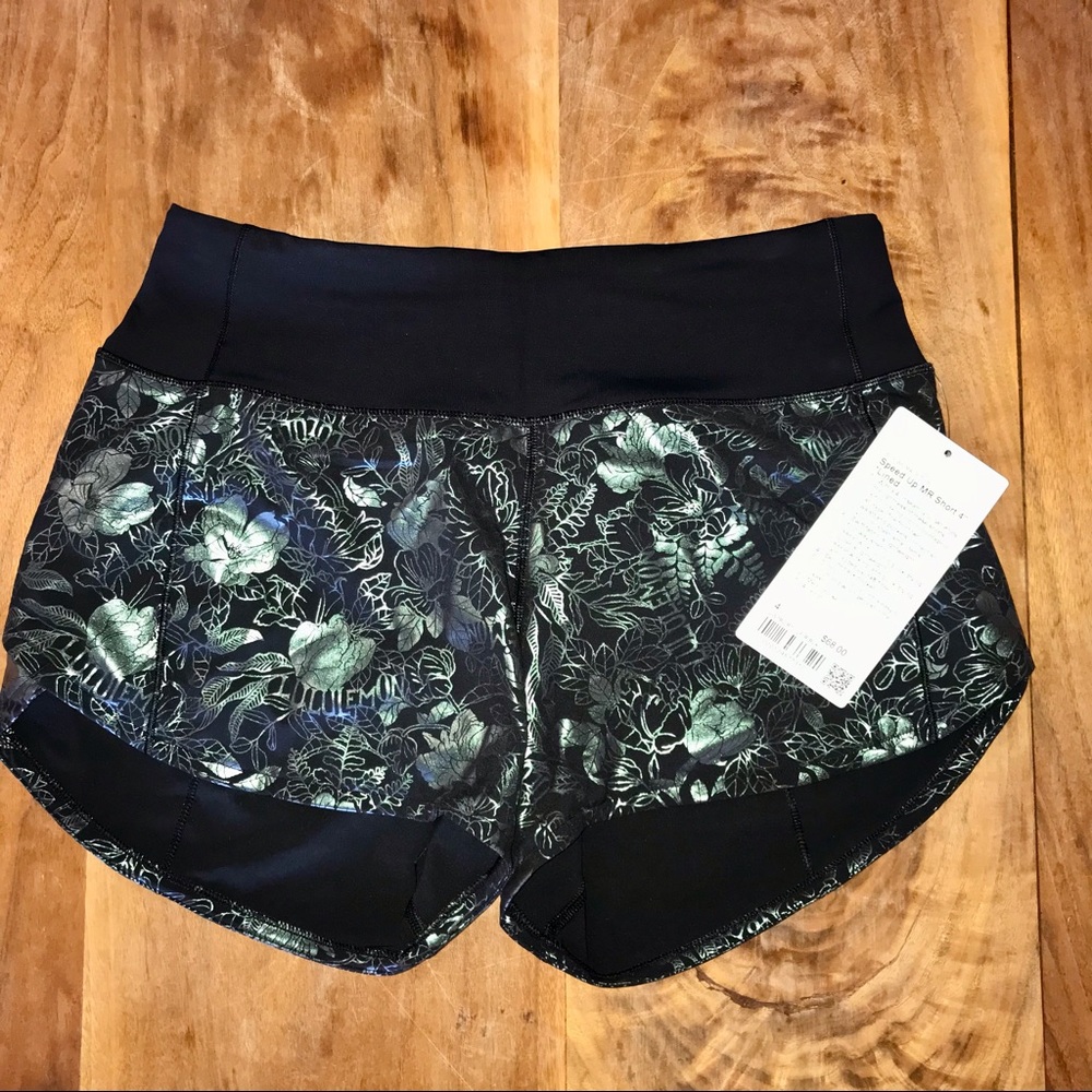 Lululemon Speed Up Mid-Rise Lined Short 4”, sz 4